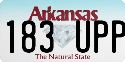 AR license plate 183UPP