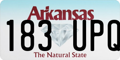 AR license plate 183UPQ