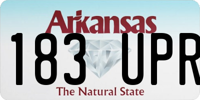 AR license plate 183UPR
