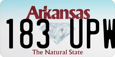 AR license plate 183UPW