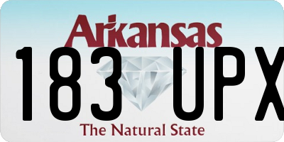 AR license plate 183UPX