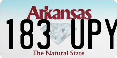 AR license plate 183UPY