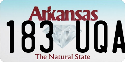 AR license plate 183UQA
