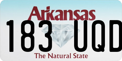 AR license plate 183UQD