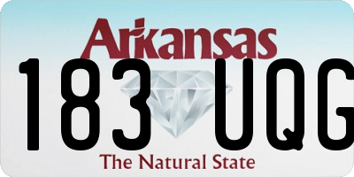 AR license plate 183UQG