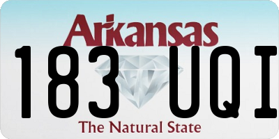 AR license plate 183UQI