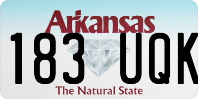 AR license plate 183UQK