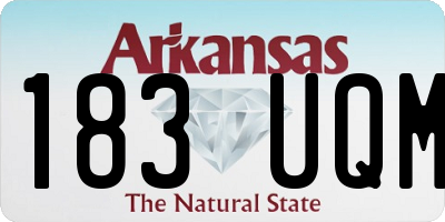 AR license plate 183UQM