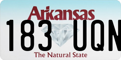 AR license plate 183UQN