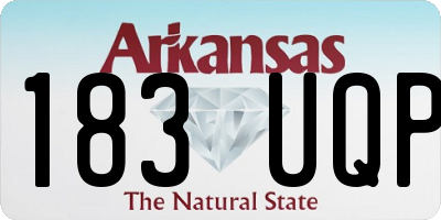 AR license plate 183UQP