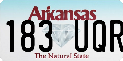 AR license plate 183UQR