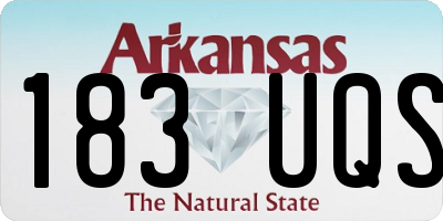 AR license plate 183UQS
