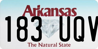 AR license plate 183UQV