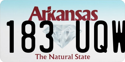 AR license plate 183UQW