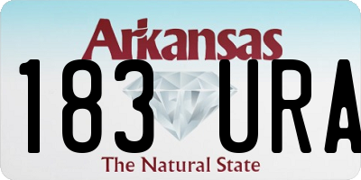 AR license plate 183URA