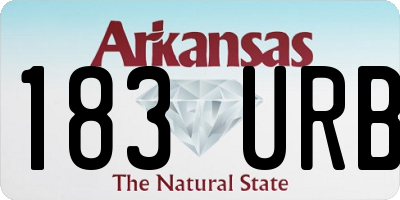 AR license plate 183URB