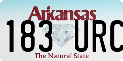 AR license plate 183URC