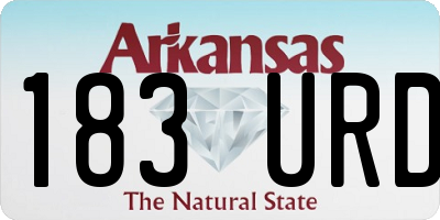 AR license plate 183URD