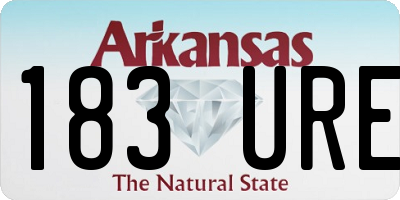AR license plate 183URE