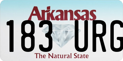 AR license plate 183URG