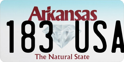 AR license plate 183USA