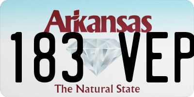 AR license plate 183VEP