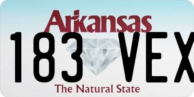 AR license plate 183VEX