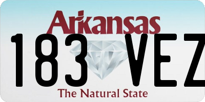AR license plate 183VEZ
