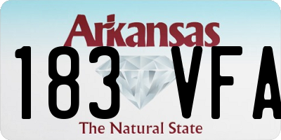 AR license plate 183VFA