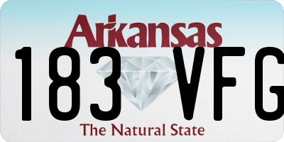 AR license plate 183VFG