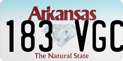 AR license plate 183VGC
