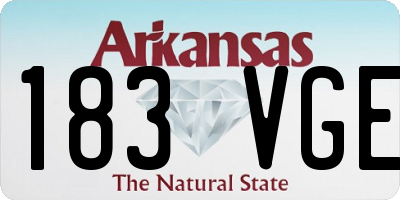 AR license plate 183VGE