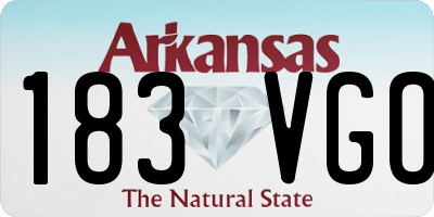 AR license plate 183VGO