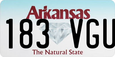 AR license plate 183VGU