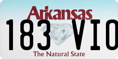 AR license plate 183VIO