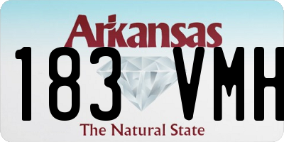 AR license plate 183VMH