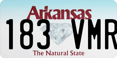 AR license plate 183VMR