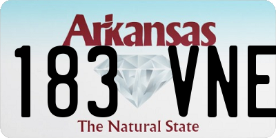 AR license plate 183VNE