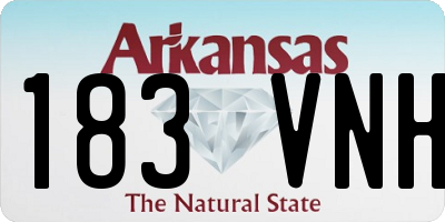 AR license plate 183VNH