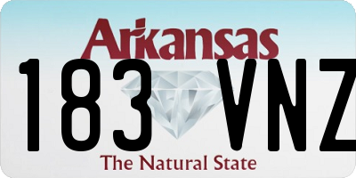 AR license plate 183VNZ