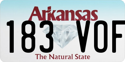 AR license plate 183VOF