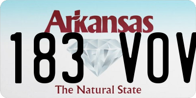 AR license plate 183VOV