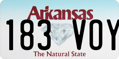 AR license plate 183VOY