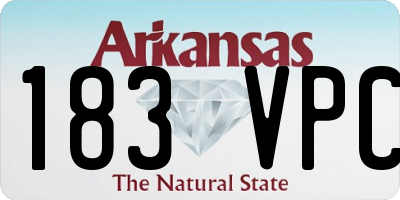 AR license plate 183VPC