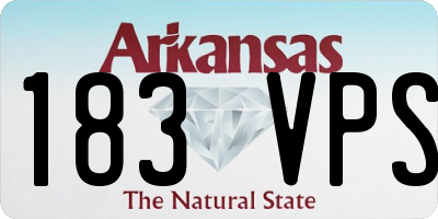 AR license plate 183VPS