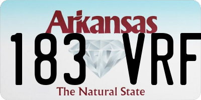 AR license plate 183VRF