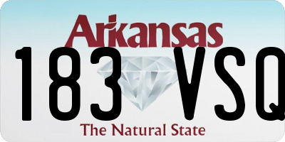 AR license plate 183VSQ