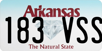AR license plate 183VSS
