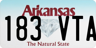 AR license plate 183VTA