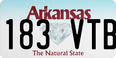 AR license plate 183VTB